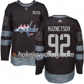 Pánské Hokejový Dres Washington Capitals Evgeny Kuznetsov 92 1917-2017 100th Anniversary Adidas Černá Authentic